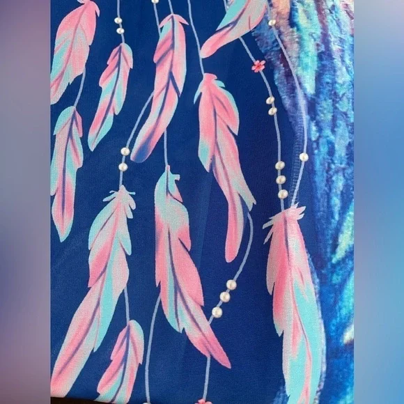 Bohemian Kimono Duster Angel Dreamcatcher Spirit Robe Swimsuit Coverup - Picture 9 of 9